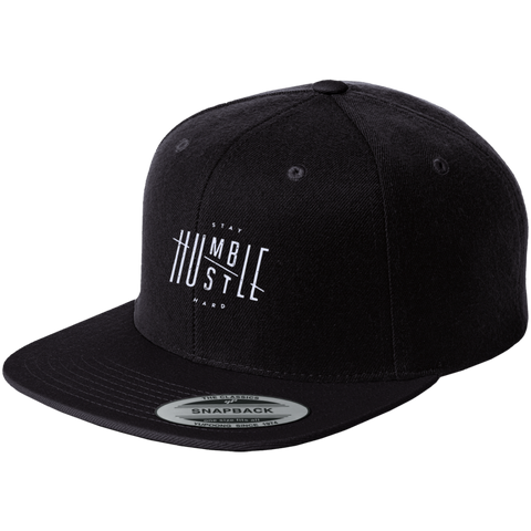 Stay Humble Hustle Hard Flat Bill High-Profile Snapback Hat